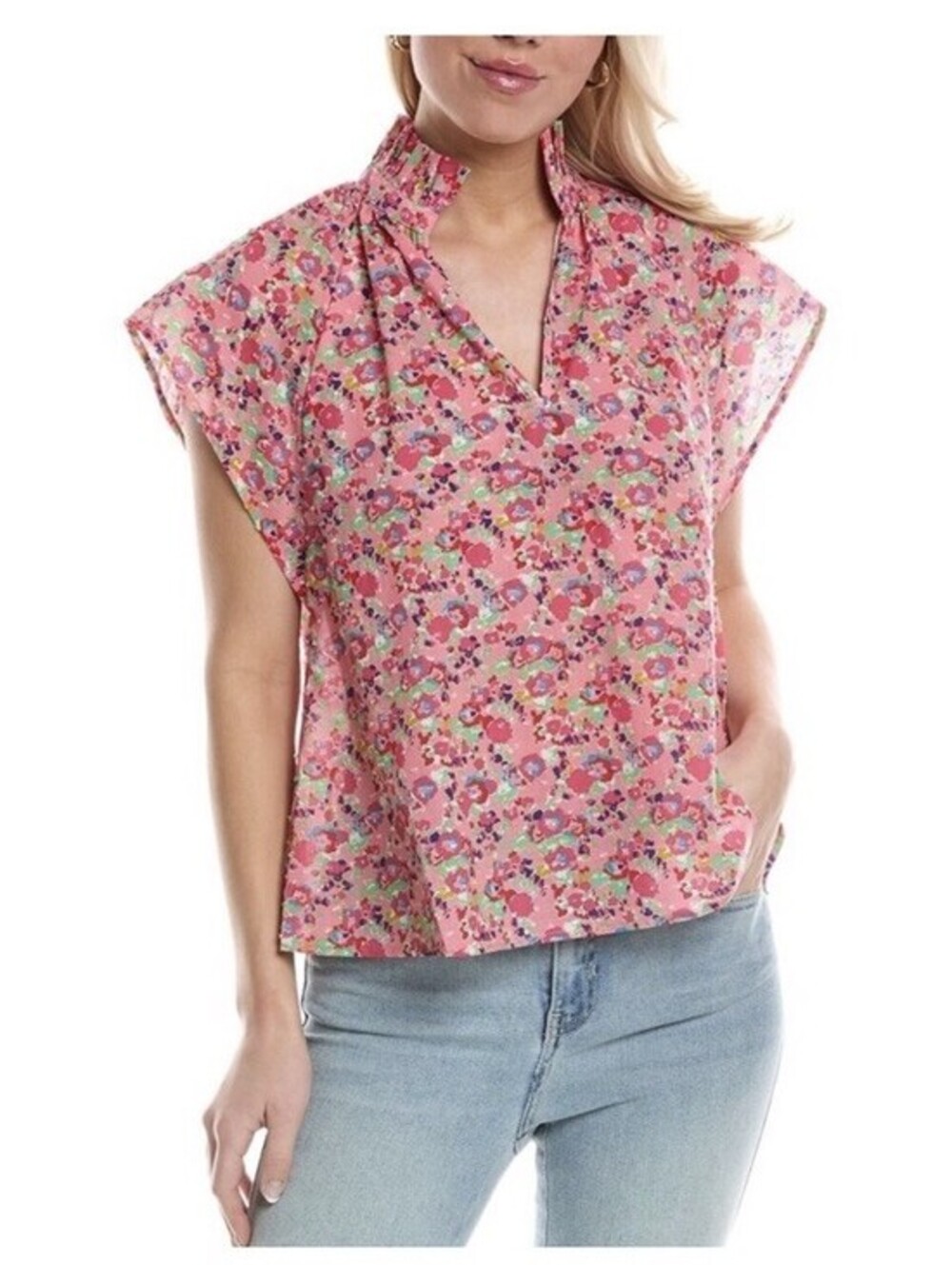 CROSBY by Mollie Burch Wilke's Top in Bougainvillea Size Small Retail $138